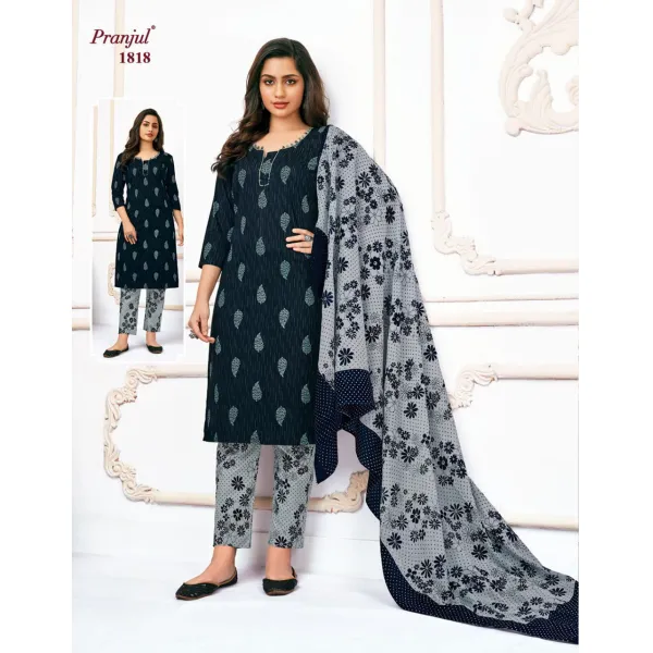 Buy Pranjul cotton unstitched dress material 2829 Online at Low Prices in  India at Bigdeals24x7.com