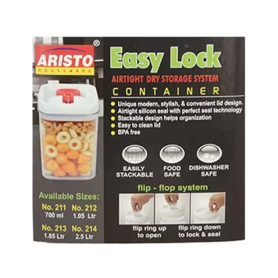 Aristo Easy Lock Square 213 Airtight Container 1800ml set of 3