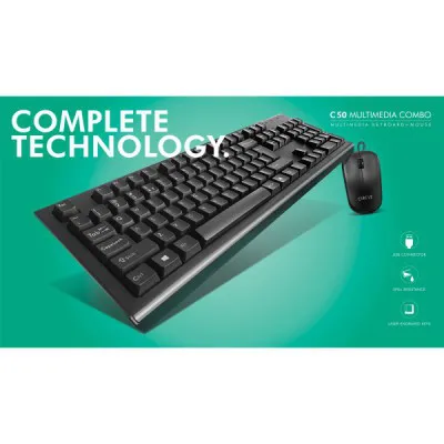Circle C 50 Multimedia Keyboard With Mouse Combo Black