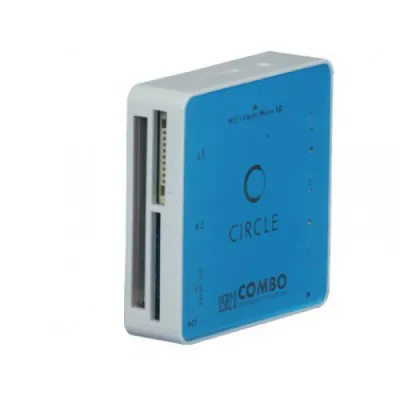 Circle Rootz 6.1 All In One Card Reader With 3 Port USB Hub Blue