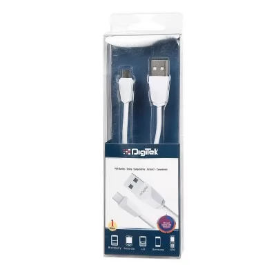 Digitek Micro USB Cable 2.1A DC1M MU White