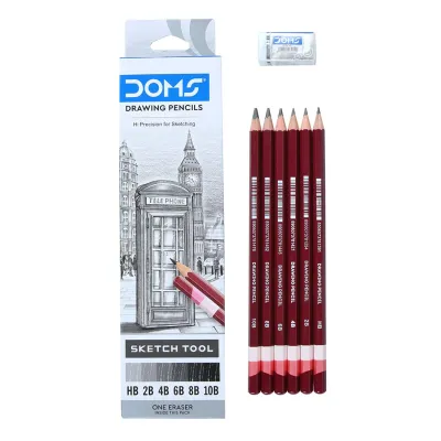 Doms Drawing and Sketching Graphite Pencil Set of 5