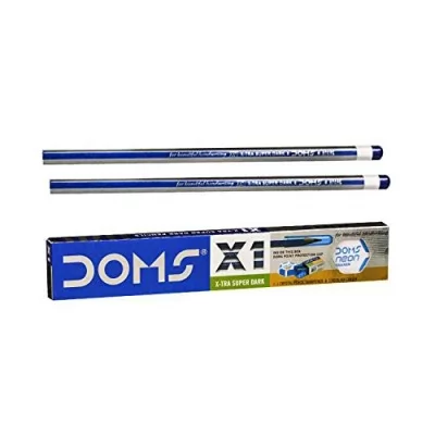 Doms X1 extra super dark Round Pencils Pack of 5