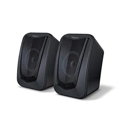 FINGERS FunBeats USB Multimedia Speaker 6W 2.0 Channel Volume Controller Powerful Bass Black