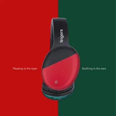 FINGERS Sugar-n-Spice Pro Wireless Bluetooth On Ear Headset with Mic Ruby Red - Emerald Green