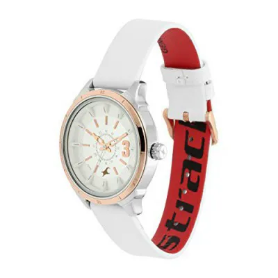 Fastrack All Nighters Analog White Dial Womens Watch 6187KL01
