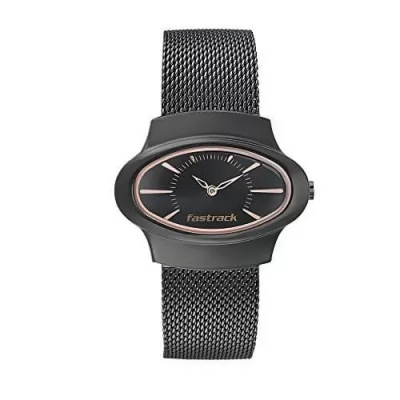 Fastrack Analog Black Dial Womens Watch 6004NM01
