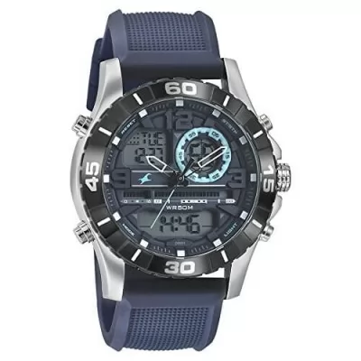 Fastrack Analog Blue Dial Mens Watch 38035SP02