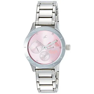 Fastrack Analog Pink Dial Womens Watch 6078SM07