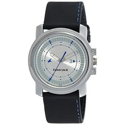 Fastrack Analog Silver Dial Mens Watch 3039SL01