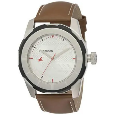 Fastrack Analog Silver Dial Mens Watch 3099SL01