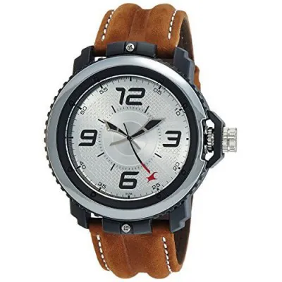 Fastrack Analog Silver Dial Mens Watch 38017PL02