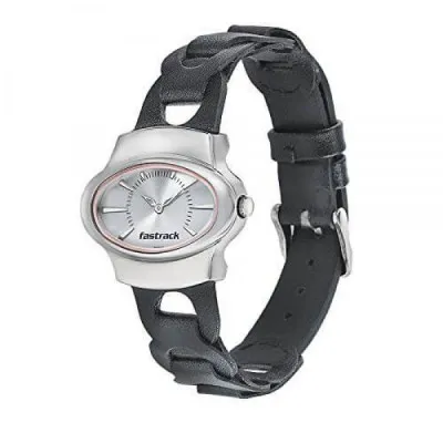 Fastrack Analog Silver Dial Womens Watch 6004SL08