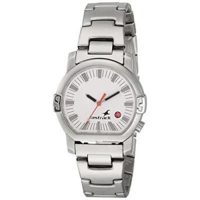 Fastrack Analog White Dial Mens Watch 1161SM03