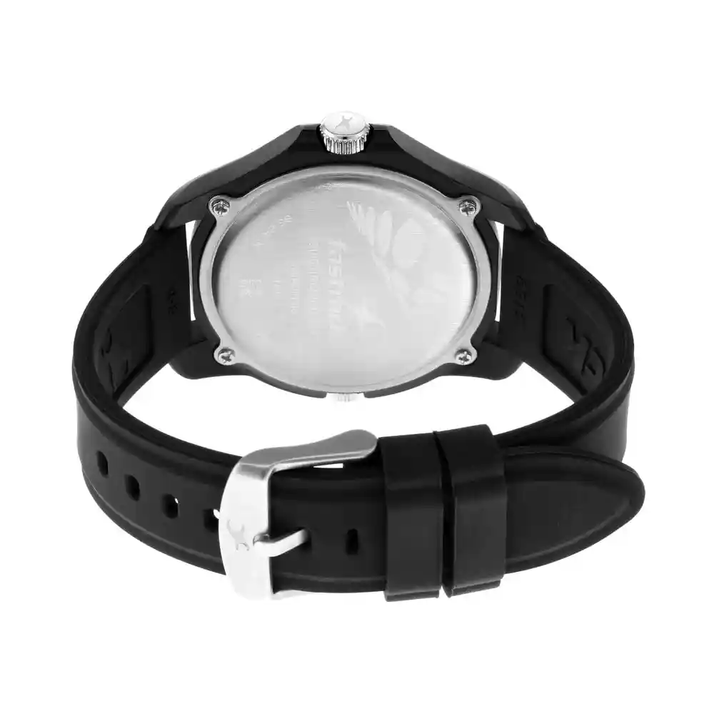 Fastrack Black Dial Dual Time Watch 38042PP06