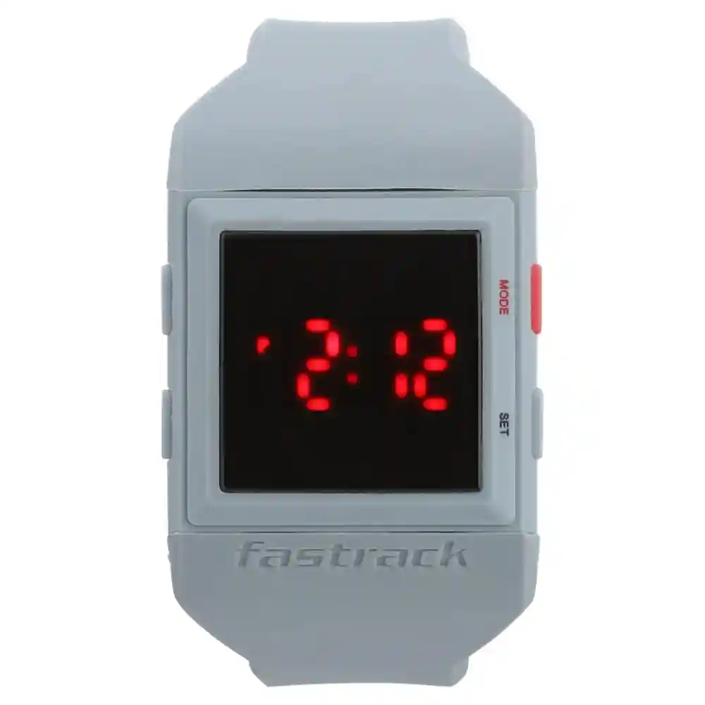 Fastrack Black Dial Grey Silicone Strap Watch 38012PP02J