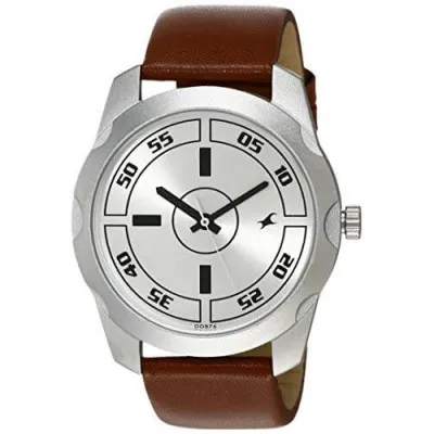 Fastrack Casual Analog Silver Dial Mens Watch 3123SL02