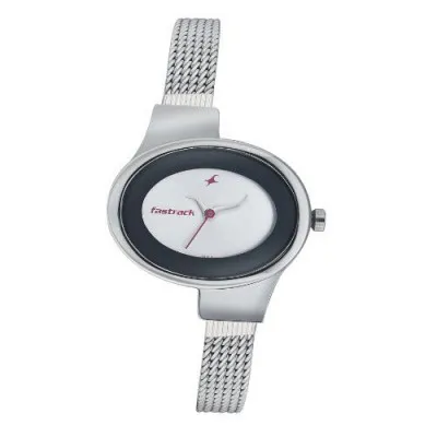 Fastrack Economy Analog Silver Dial Womens Watch 6015SM01