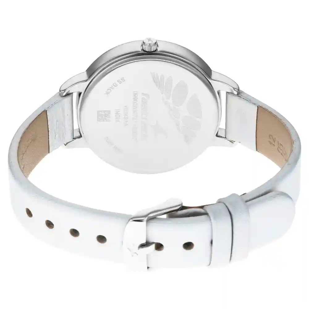 Fastrack Glitch Silver Dial Silver Leather Strap Watch 6234SL01