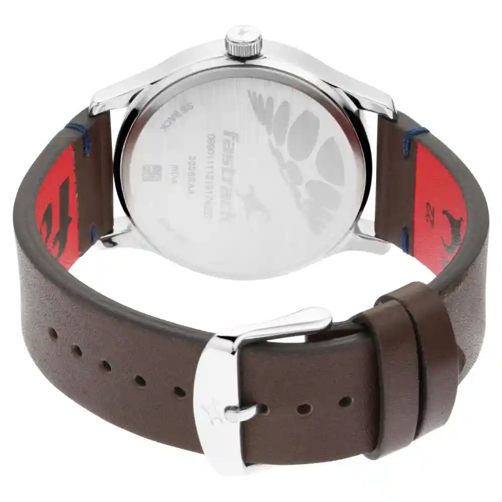 Fastrack Light Brown Dial Brown Leather Strap Watch 3236SL03