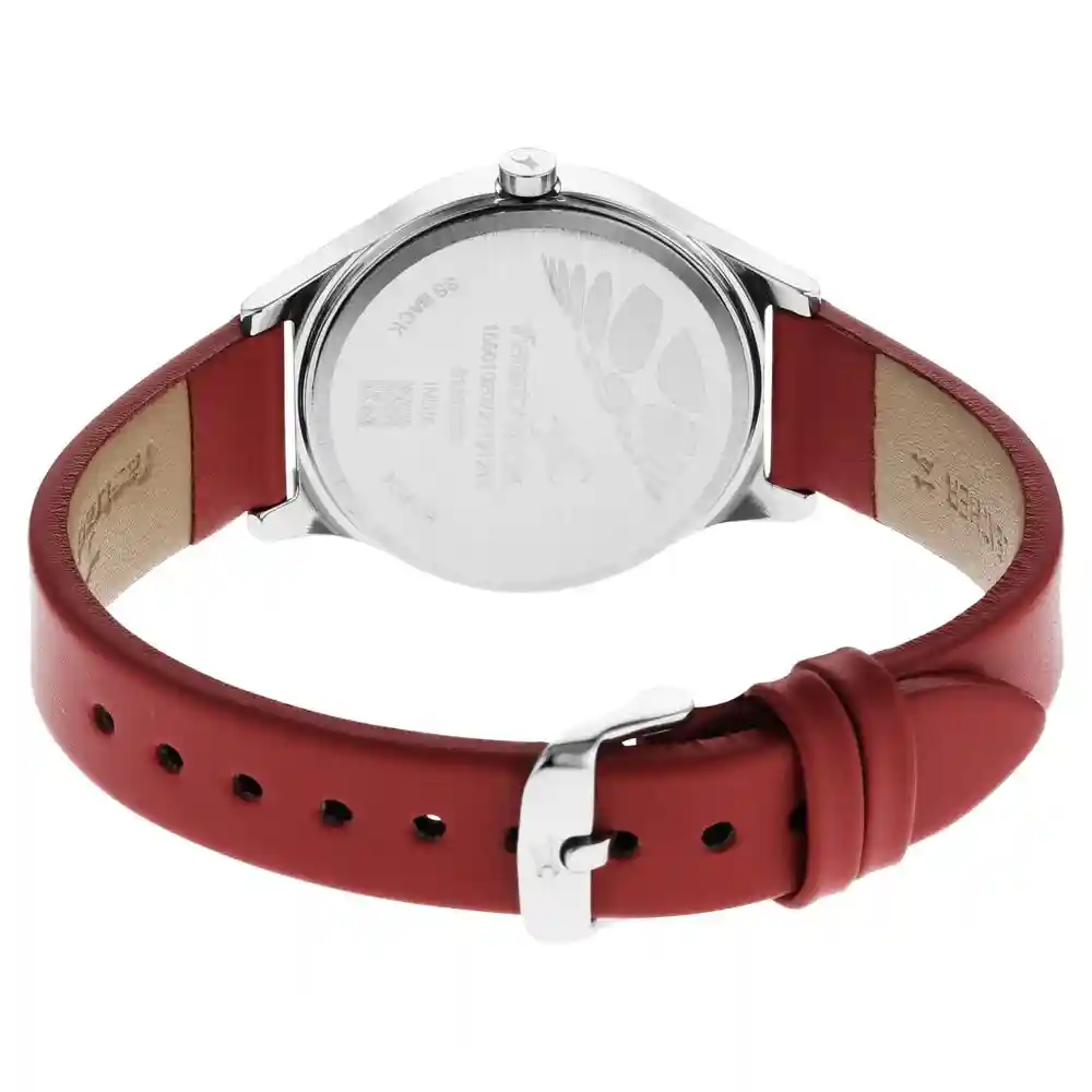 Fastrack Stunners Multicolour Dial Red Leather Strap Watch 6152SL07