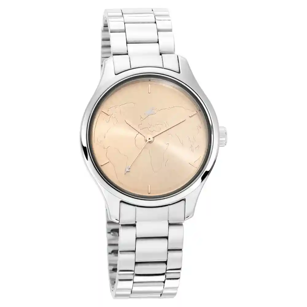 Fastrack Tripster Rose Gold Dial Stainless Steel Strap Watch 6219SM01