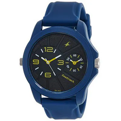 Fastrack Two Timers Analog Black Dial Mens Watch 38042PP03