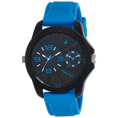 Fastrack Two Timers Analog Black Dial Mens Watch 38042PP04