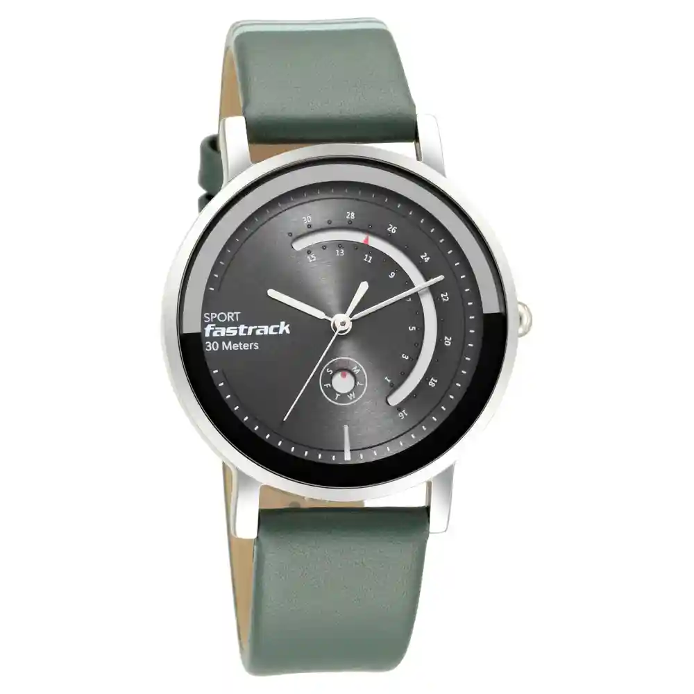 Fastrack Wear Your Look With Grey Dial Leather Watch 6172SL04