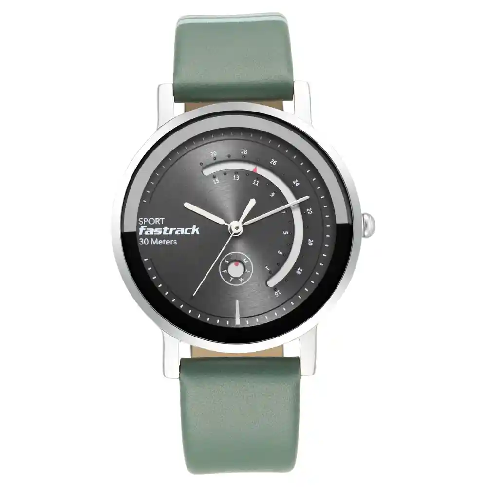 Fastrack Wear Your Look With Grey Dial Leather Watch 6172SL04