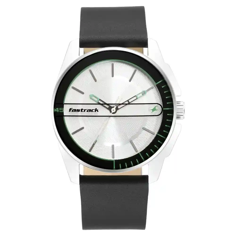 Fastrack Wear Your Look With Silver Dial Leather Watch 3089SL15