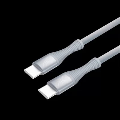Fingers FMC-C-To-C DATA CABLE 3 A 1 m USB Type C Cable Steel Grey