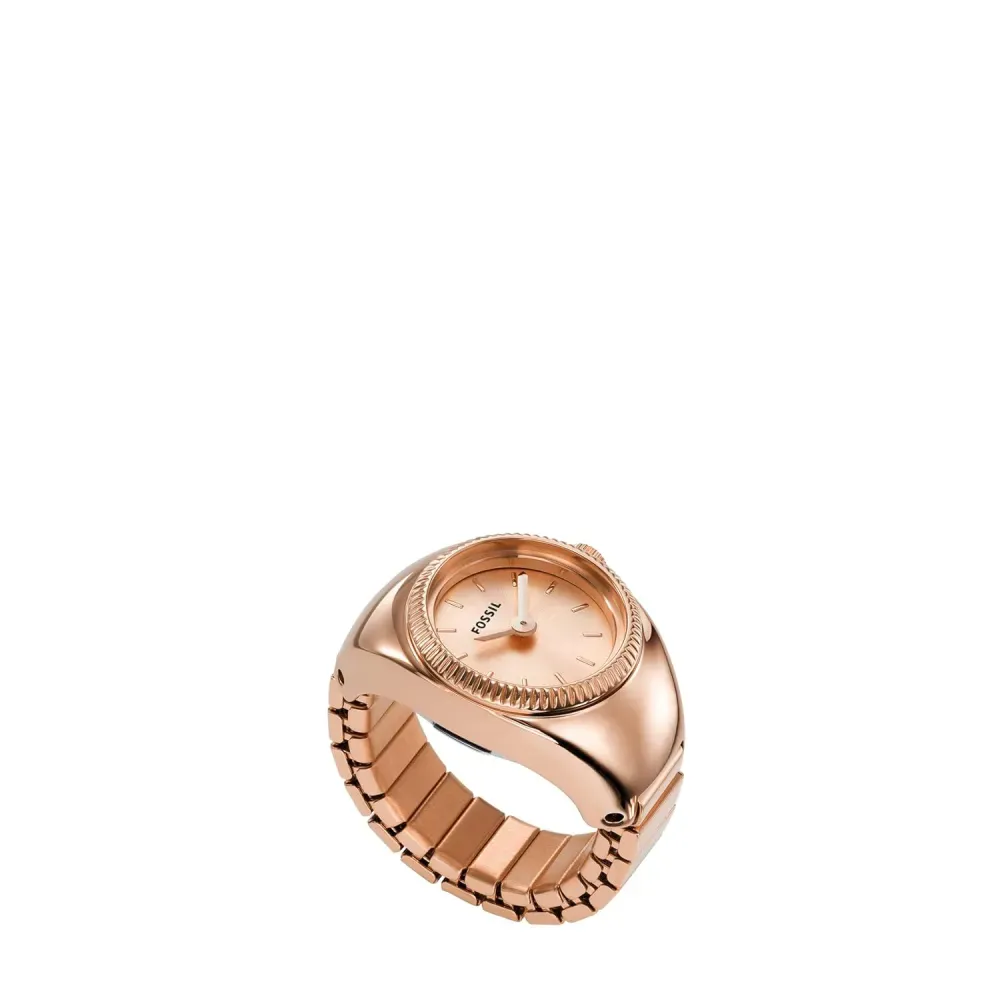 Fossil Women's Raquel Two-Hand Rose Gold Tone Stainless Steel Watch Ring |  Dillard's