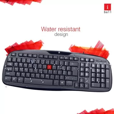 IBall Wintop Soft Key Keyboard And Mouse Combo With Water Resistant Design Black