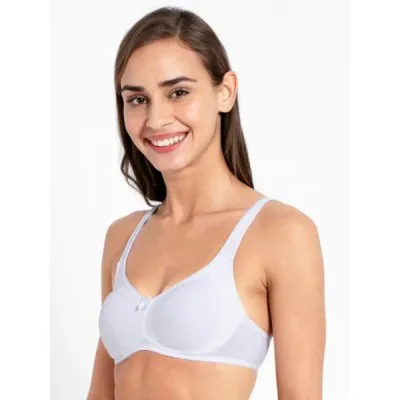 Buy Jockey 1250 Seamless Wirefree Non-Padded Bra With Contoured Shaper  Panel And Adjustible Straps White 32B Online at Low Prices in India at