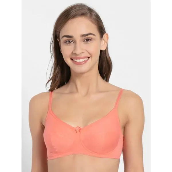 Buy Jockey Non Padded Cotton Sports Bra - Pink Online at Low