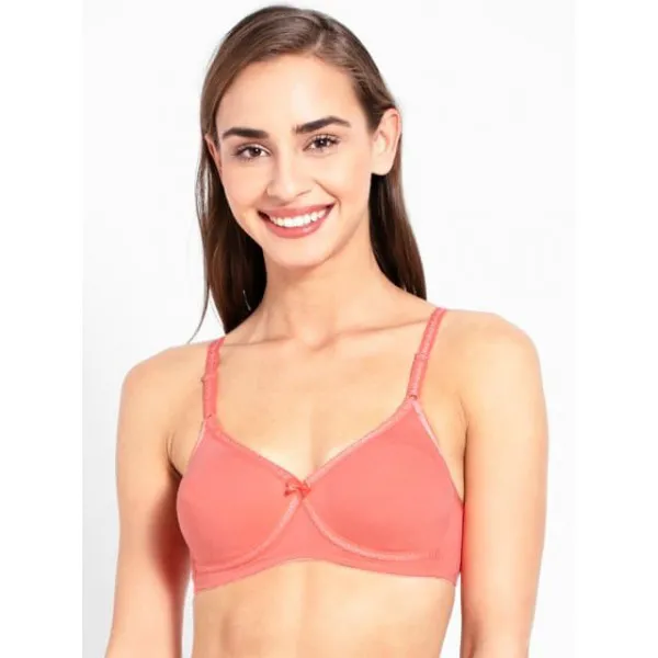 Buy Jockey 1721 U Back Seamless Wirefree Non-Padded Bra With Adjustible  Straps Blush Pink 36B Online at Low Prices in India at