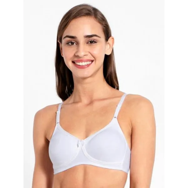 Buy Jockey 1721 U Back Seamless Wirefree Non-Padded Bra With Adjustible  Straps White 34B Online at Low Prices in India at