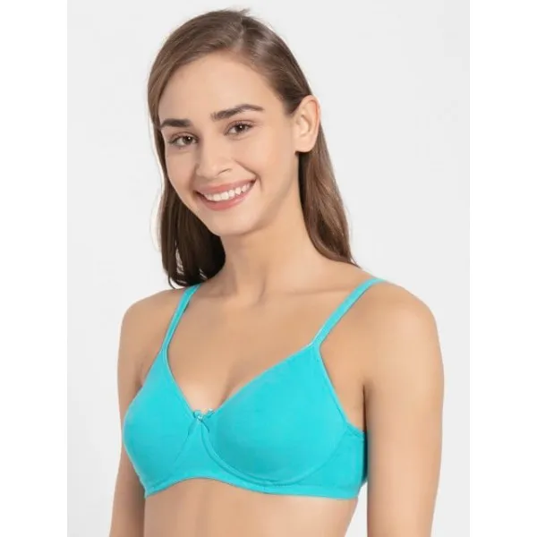 Buy Jockey 1722 Seamless Wirefree Non-Padded Bra With Adjustible Straps  Teal 32C Online at Low Prices in India at