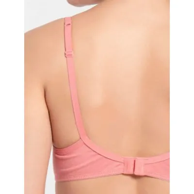 Buy Jockey 1723 Medium Coverage Wirefree Padded T-Shirt Bra With Adjustable  Straps Peach Blossom 32B Online at Low Prices in India at