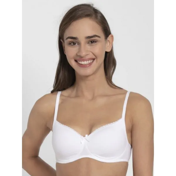 Buy Jockey 1723 Seamless Wirefree Padded T-Shirt Bra With Adjustable Straps  White 32C Online at Low Prices in India at