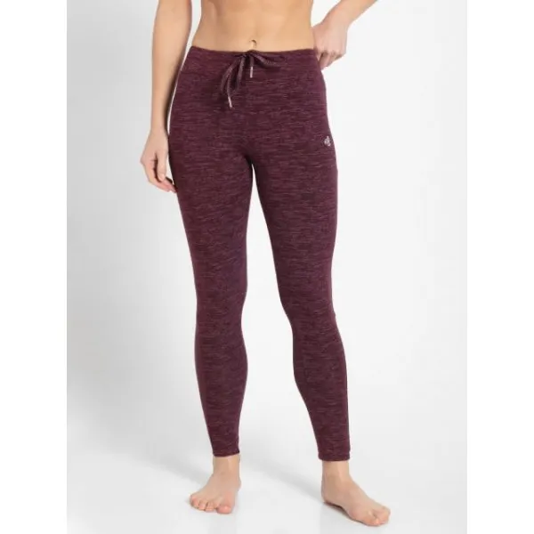 Buy Jockey AA01 Leggings With Concealed Side Pocket And Drawstring Closure  Winetasting Marl S Online at Low Prices in India at