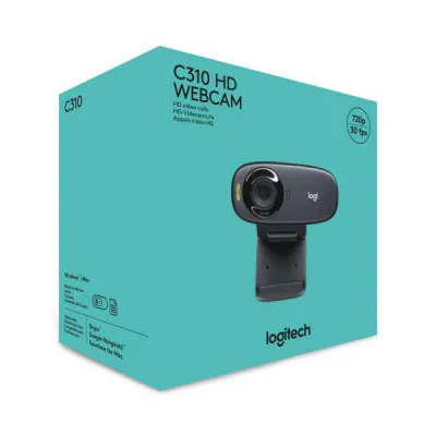 Logitech C310 HD Webcam Black