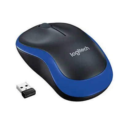 Logitech M185 Wireless Mouse USB With Ambidextrous Design Blue