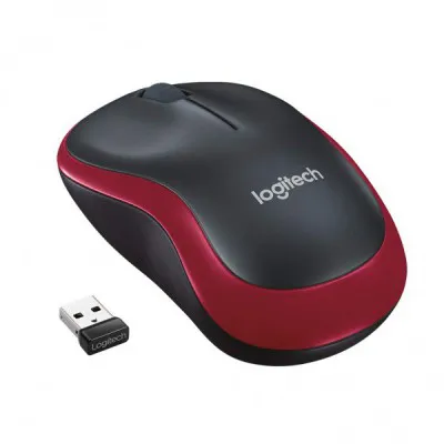 Logitech M185 Wireless Mouse USB With Ambidextrous Design Red