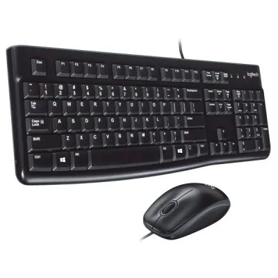 Logitech MK120 Wired Keyboard and Mouse Combo Black