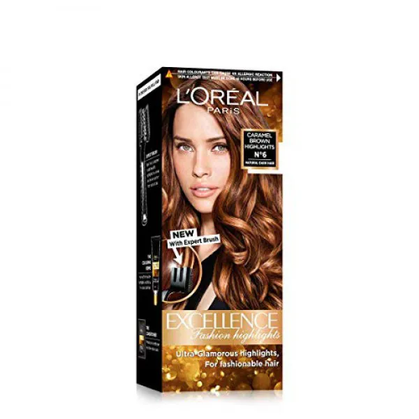 Buy Loreal Paris Excellence Fashion Highlights Hair Color Caramel Brown  29ml Online at Low Prices in India at 