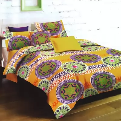 Lotus Double Bed Sheet with 2 Pillow Cover 1042