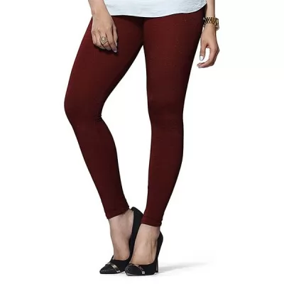 Lux Lyra Ankle Length Legging L13 Maroon Free Size