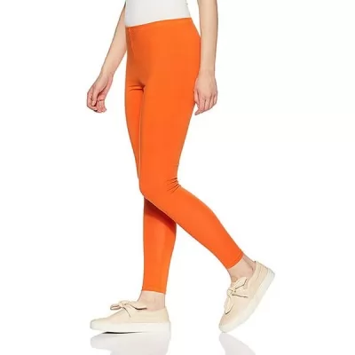 Lux Lyra Ankle Length Legging L17 Orange Free Size